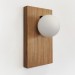 Настінний світильник Opal Wooden Light сучасний бра для спальні в стилі лофт