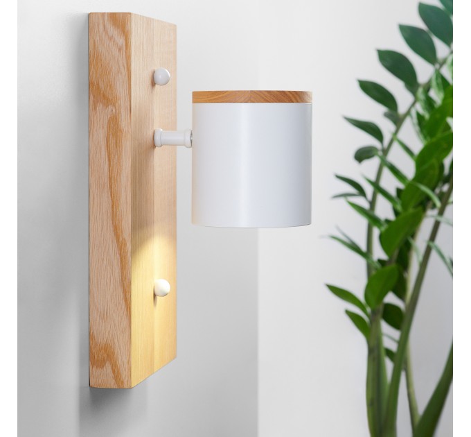 Світильник настінний Wooden Light White сучасний бра для спальні