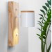 Світильник настінний Wooden Light White сучасний бра для спальні