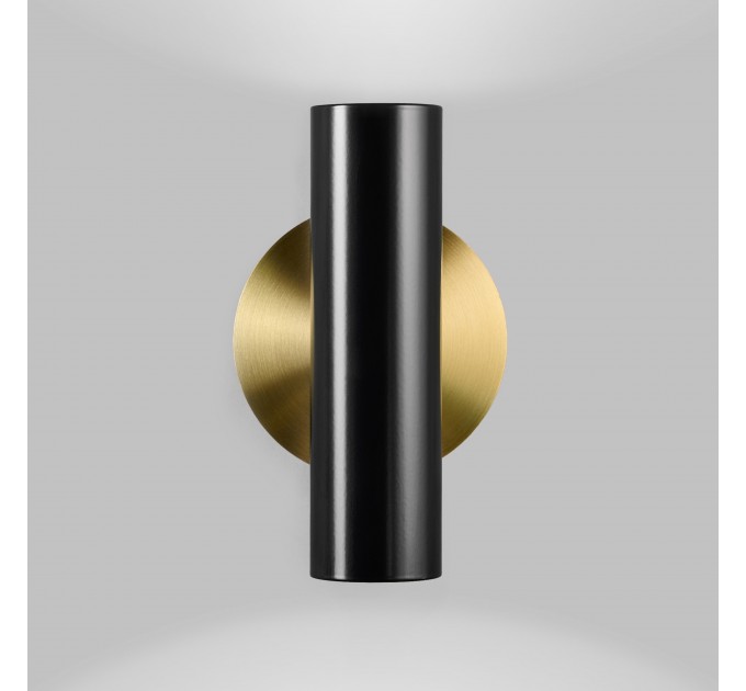 Настінний подвійний світильник Brass Бра на стіну для ванної або спальні Black