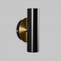 Настінний подвійний світильник Brass Бра на стіну для ванної або спальні Black
