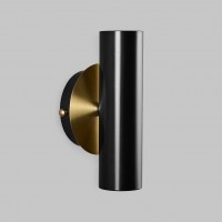 Настінний подвійний світильник Brass Бра на стіну для ванної або спальні Black