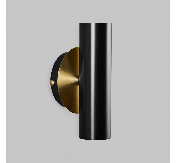 Настінний подвійний світильник Brass Бра на стіну для ванної або спальні Black