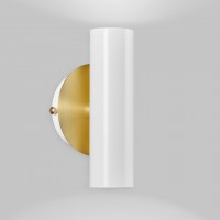 Настінний подвійний світильник Brass Бра на стіну для ванної або спальні White