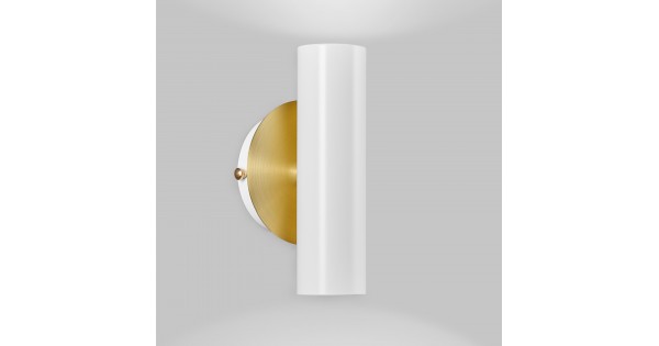 Настінний подвійний світильник Brass Бра на стіну White
