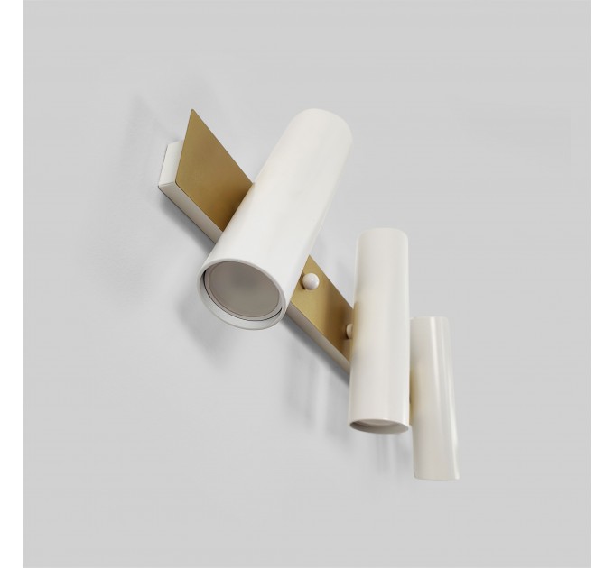 Настінний світильник для ванної бiлий оздобленням з латуні UrbanBrass 20-3