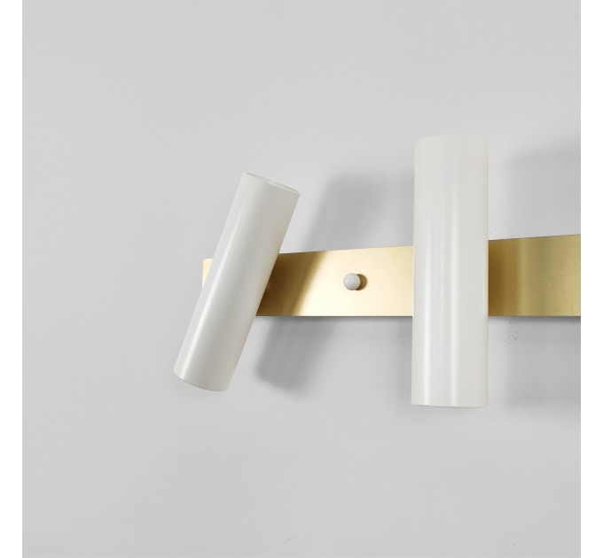 Настінний світильник для ванної бiлий оздобленням з латуні UrbanBrass 20-3