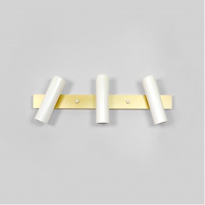 Настінний світильник для ванної бiлий оздобленням з латуні UrbanBrass 20-3