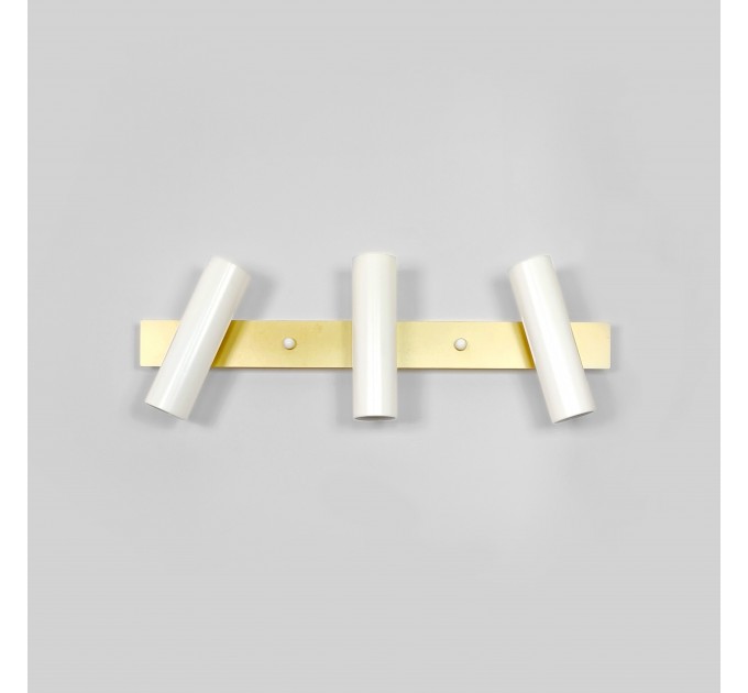 Настінний світильник для ванної бiлий оздобленням з латуні UrbanBrass 20-3