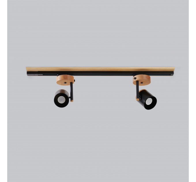 Світильник трековий American із широкою базою Black