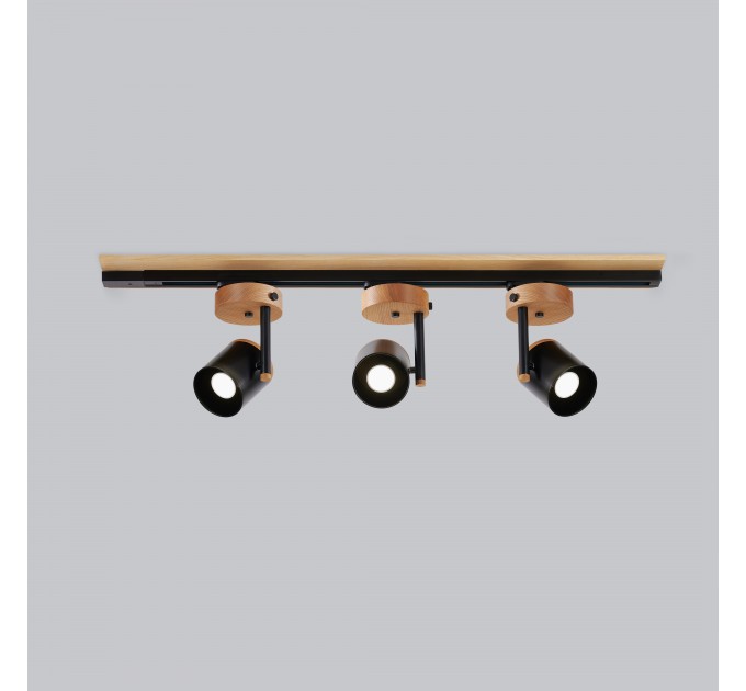 Світильник трековий American із широкою базою Black