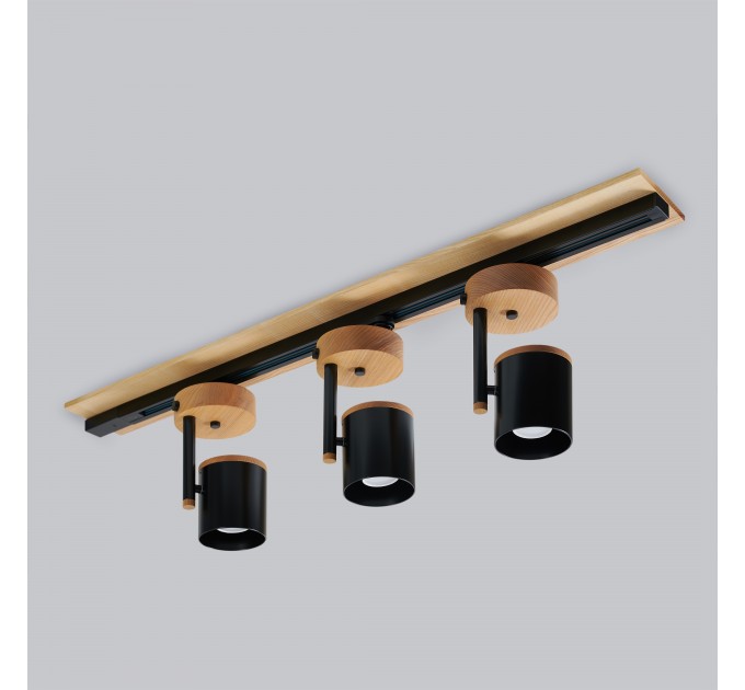 Світильник трековий American із широкою базою Black