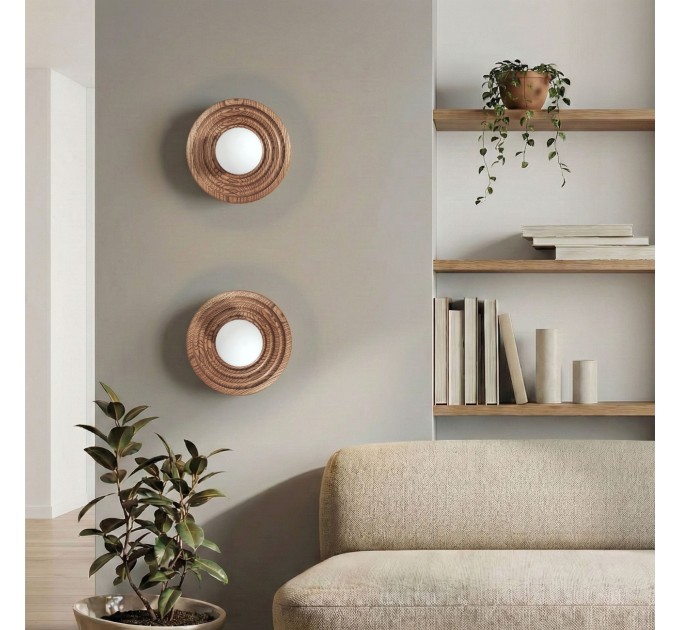 Світильник з ясеня Орбіт 28 см Walnut Бра лофт на стіну 