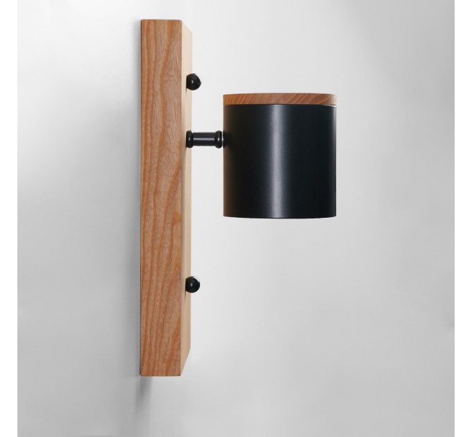 Світильник настінний Wooden Light Black сучасний бра для спальні