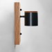 Світильник настінний Wooden Light Black сучасний бра для спальні