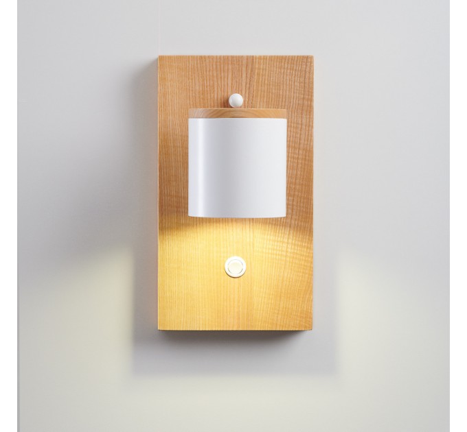 Світильник настінний Wooden Light White сучасний бра для спальні