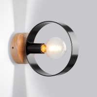 Настінний світильник Minimalist E27 Бра на стіну для ванної  спальні Black