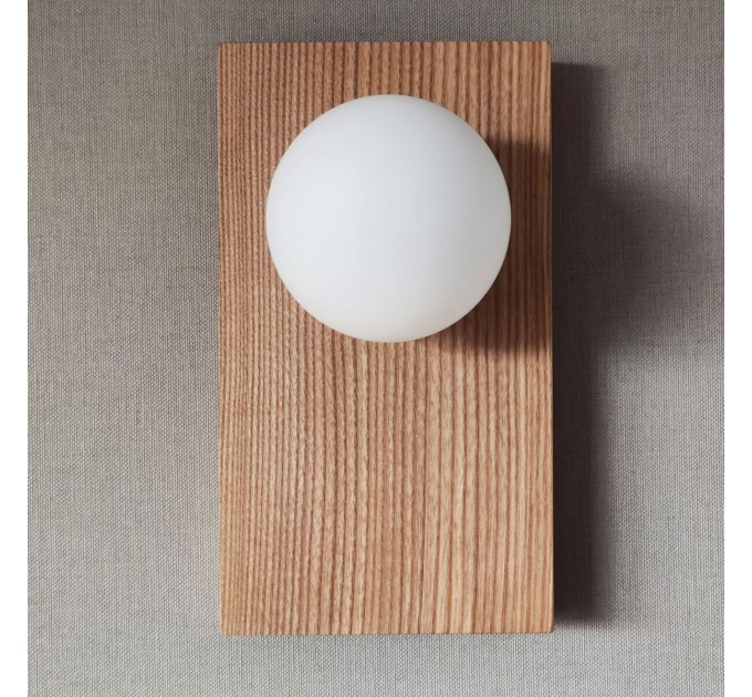 Настінний світильник Opal Wooden Light сучасний бра для спальні в стилі лофт