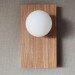 Настінний світильник Opal Wooden Light сучасний бра для спальні в стилі лофт