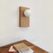 Настінний світильник Opal Wooden Light сучасний бра для спальні в стилі лофт