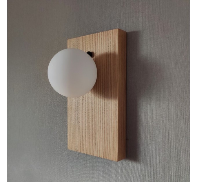 Настінний світильник Opal Wooden Light сучасний бра для спальні в стилі лофт